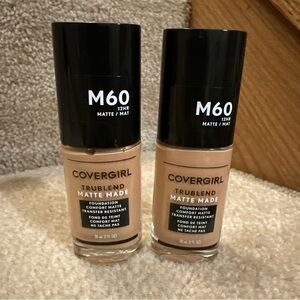 CoverGirl trueblend matte liquid foundation shade M60 natural beige x 2 new